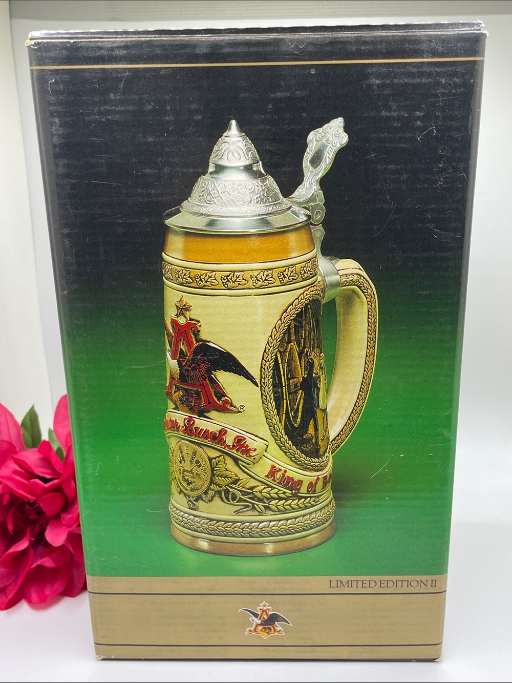 Anheuser-Busch Budweiser Ceramic Beer Stein w/ Pewter Lid “C” Series - Picture 9 of 9